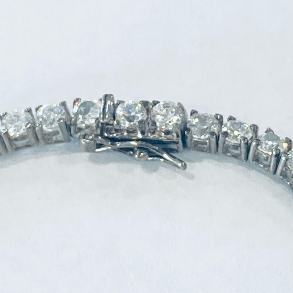 🩷🩷🩷Sterling Silver Tennis Bracelet, 7.5” long🩷🩷🩷 - Picture 4 of 6